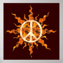 Peace Flame Spiral Posters