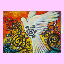 Peace Flew In Christmas Card cards