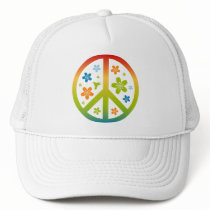 Peace Floral Design hats by EveStock Peace Floral Design hats