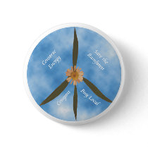 Peace Flower Button by karmasherbs Peace Flower Button