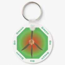Peace Flower - Go Green keychains by karmasherbs Peace Flower - Go Green keychains