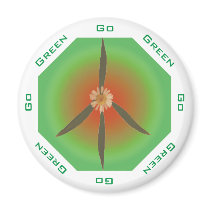 Peace Flower - Go Green magnets by karmasherbs Peace Flower - Go Green magnets