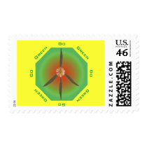 Peace Flower - Go Green postage by karmasherbs Peace Flower - Go Green postage