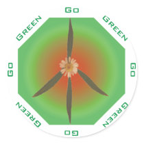 Peace Flower - Go Green stickers by karmasherbs Peace Flower - Go Green stickers
