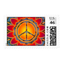 PEACE FLOWER POSTAGE STAMP