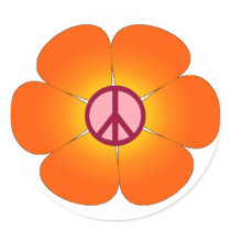 Peace Flower sticker