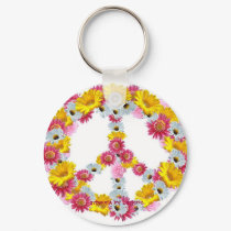 peace flowers, artwork by darlene keychains by artworkbydarlene peace flowers, artwork by darlene keychains