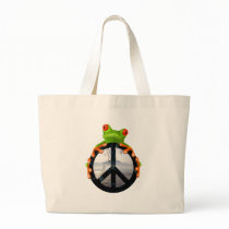 peace frog1 tote bag