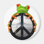peace frog1 fridge magnets