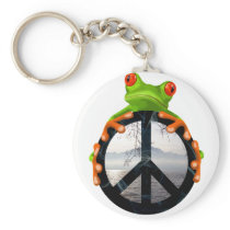 peace frog1 keychains