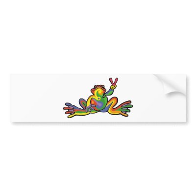 Peace Frog Bumper Stickers