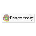 Peace Frog bumper sticker bumper stickers