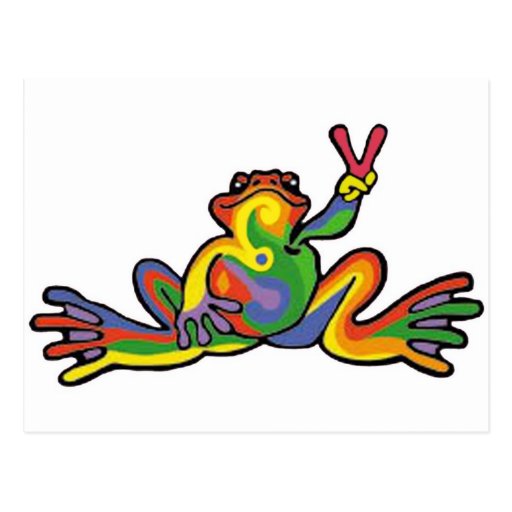 Peace Frog Postcard Zazzle