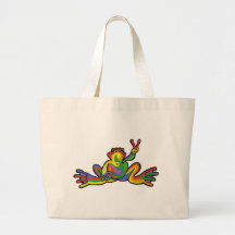 Peace Frog Tote Bag