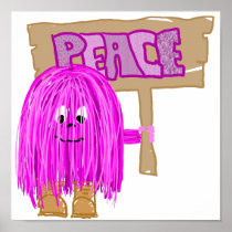 Peace Fuchsia Peace person Posters