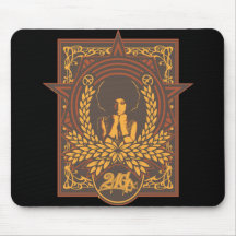 Peace Funk Afro Mouse Pad