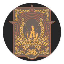 Peace Funk Afro Stickers