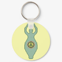 Peace Goddess Cross Stitch Pattern Keychain by ingasi Peace Goddess Cross Stitch Pattern Keychain
