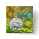 Peace – Golden and Emerald Serenity buttons