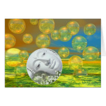 Peace – Golden and Emerald Serenity Greeting Card