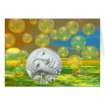 Peace – Golden and Emerald Serenity Greeting Card