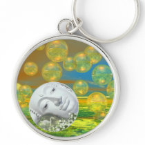 Peace – Golden and Emerald Serenity Keychain
