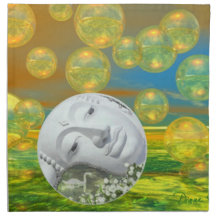 Peace – Golden and Emerald Serenity Napkin