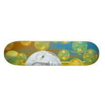 Peace – Golden and Emerald Serenity Skate Board