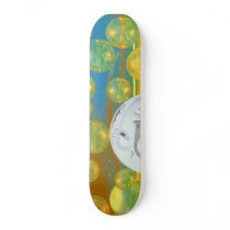Peace – Golden and Emerald Serenity Skate Board