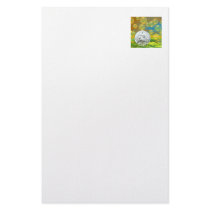 Peace – Golden and Emerald Serenity Customized Stationery