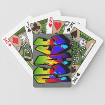 Peace Graffiti Bicycle Playing Cards