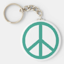 peace green keychains
