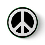 Peace Green Symbol! Pinback Buttons