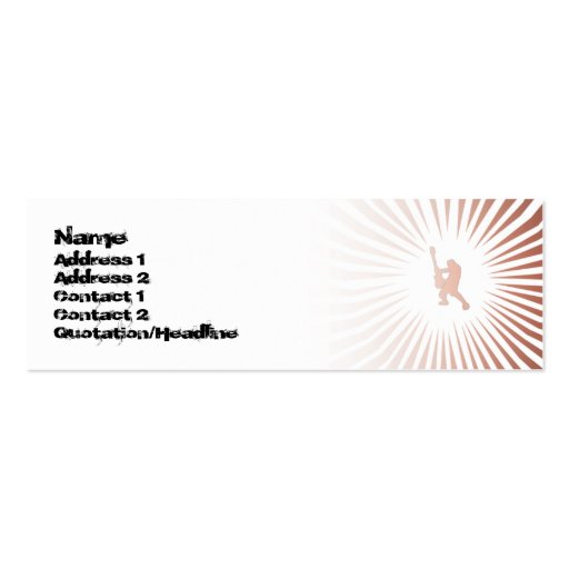 Peace Guitar Player  - Skinny Business Card Templates (front side)