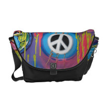 Peace Guitar Shoulder Bag Messenger Bags