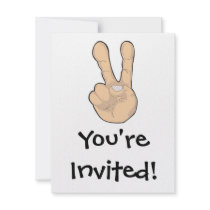 peace hand gesture announcement