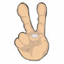 peace hand gesture acrylic cut out