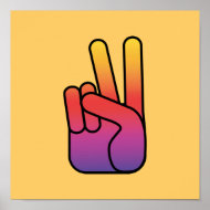 Peace Hand Sign Poster/Print print