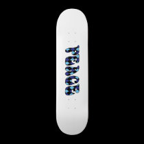 peace - harlequin blu/blk deck skateboards by melhi_ peace - harlequin blu/blk deck skateboards
