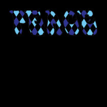 Peace - Harlequin Blu/Blk t-shirts