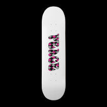 peace - harlequin pink/blk deck skateboards by melhi_ peace - harlequin pink/blk deck skateboards