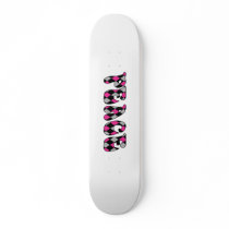 peace - harlequin pink/blk deck skateboards
