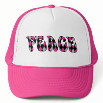 Peace - Harlequin Pink/Blk hats by melhi_ Peace - Harlequin Pink/Blk hats