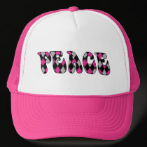 Peace - Harlequin Pink/Blk hats