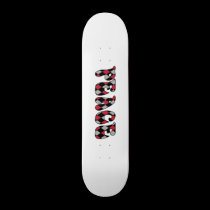peace - harlequin red/blk deck skateboards by melhi_ peace - harlequin red/blk deck skateboards