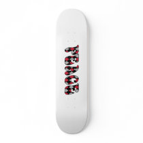 peace - harlequin red/blk deck skateboards