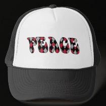 Peace - Harlequin Red/Blk hats