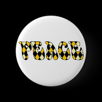 Peace - Harlequin Yel/Blk buttons