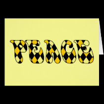 Peace - Harlequin Yel/Blk cards
