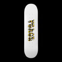 peace - harlequin yel/blk deck skateboards by melhi_ peace - harlequin yel/blk deck skateboards